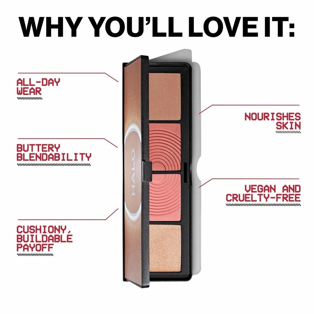 ✨ Smashbox HALO Sculpt + Glow Face Palette – Pink Saturation (NEW) 🎀